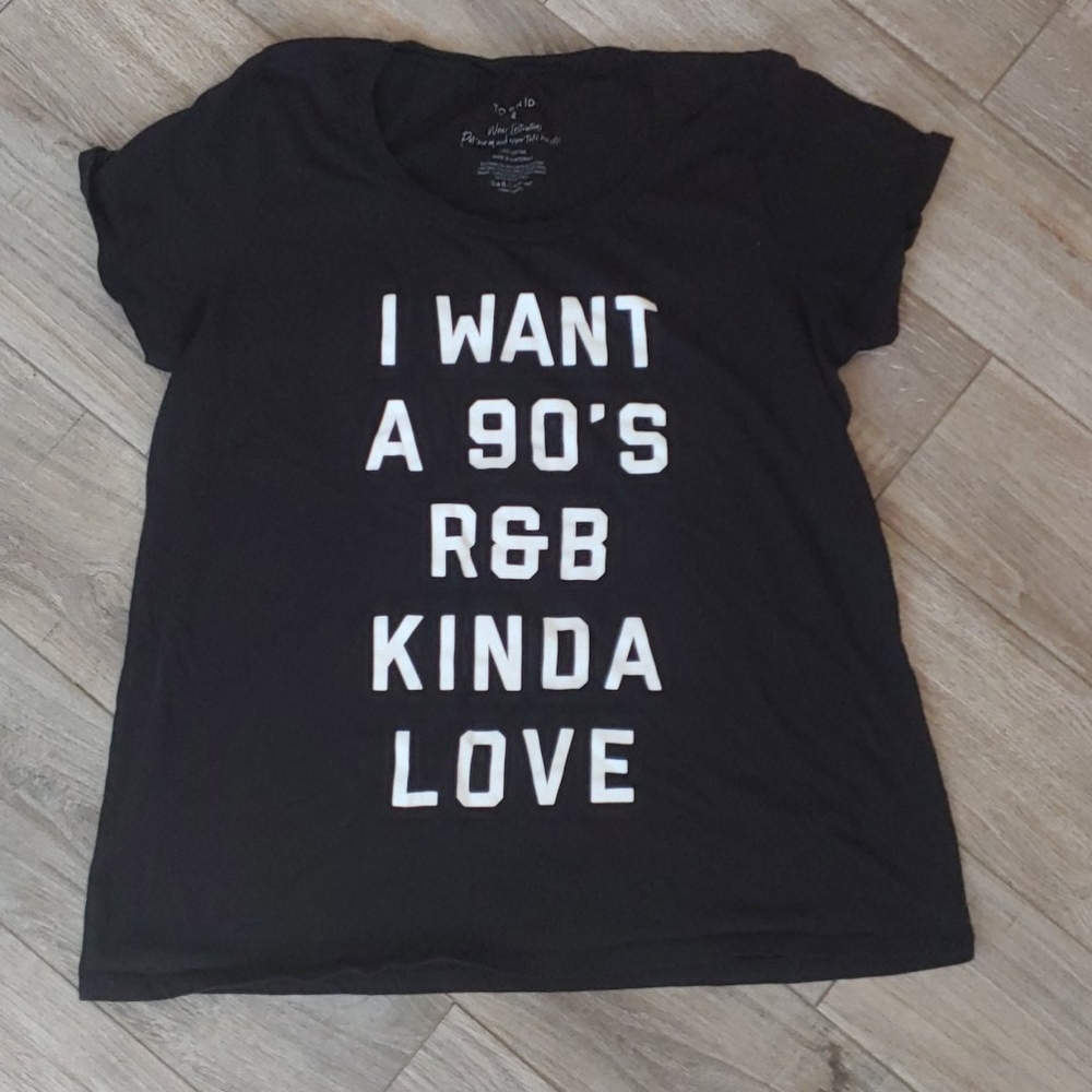 torrid Black Graphic Tee "I Want A 90's R&B Kinda Love"